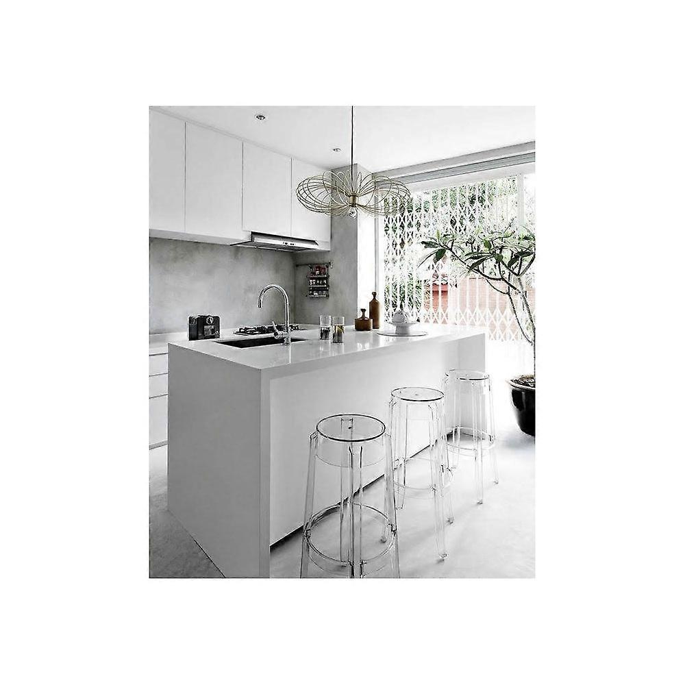 Fusion Living Ghost Style Bar Stool Crystal Clear - 76cm