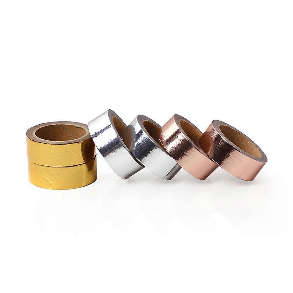 Assorted Color Gilding Tape for Decor 6 Rolls Gift Packaging Tape Set