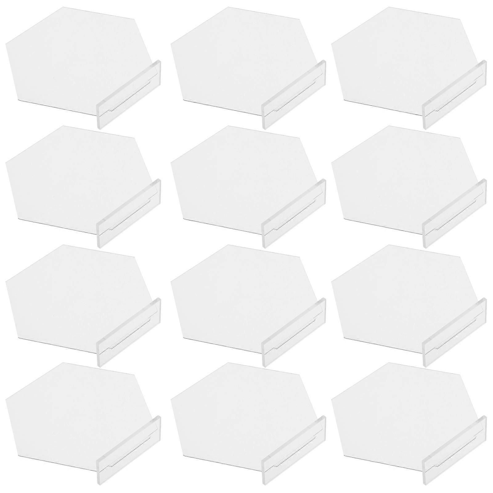 Table Number Tags Hexagon Acrylic Signs with Stand 54Sets for Wedding Decor