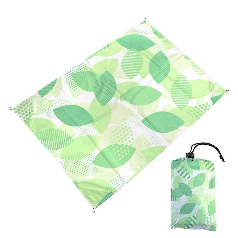 Beach Blanket Sandproof 180x200cm, Foldable Lightweight Picnic Mat, Sand Rug for Beach, Green Lemon
