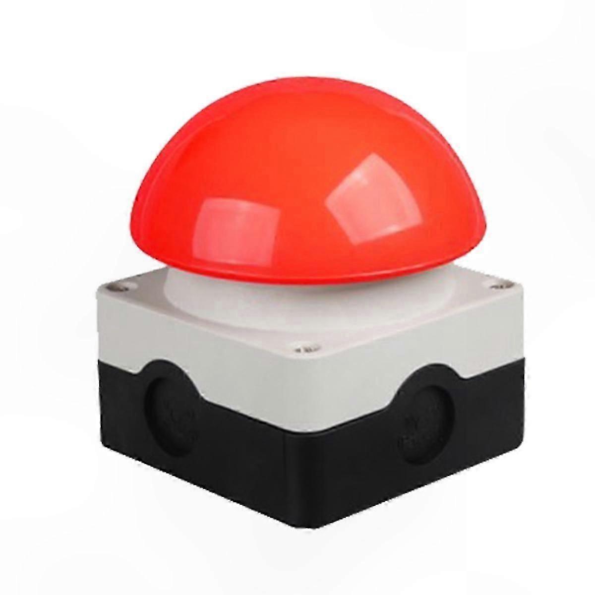 Waterproof Emergency Stop Foot Switch with Mushroom Button, 1NO+1NC Self-Reset Manual Control for Industrial Use