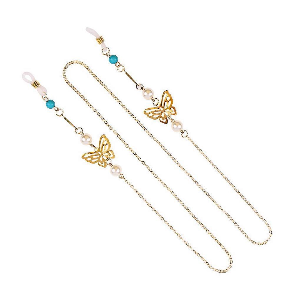 Eyeglass Chain for Anti-Slip Use Alloy 2Pcs