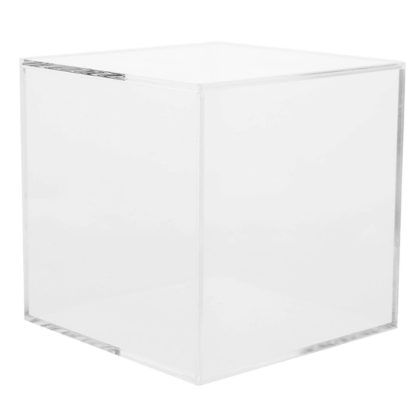 Acrylic Display Case Clear Sliding Lid for Displaying Figurines 5Pcs