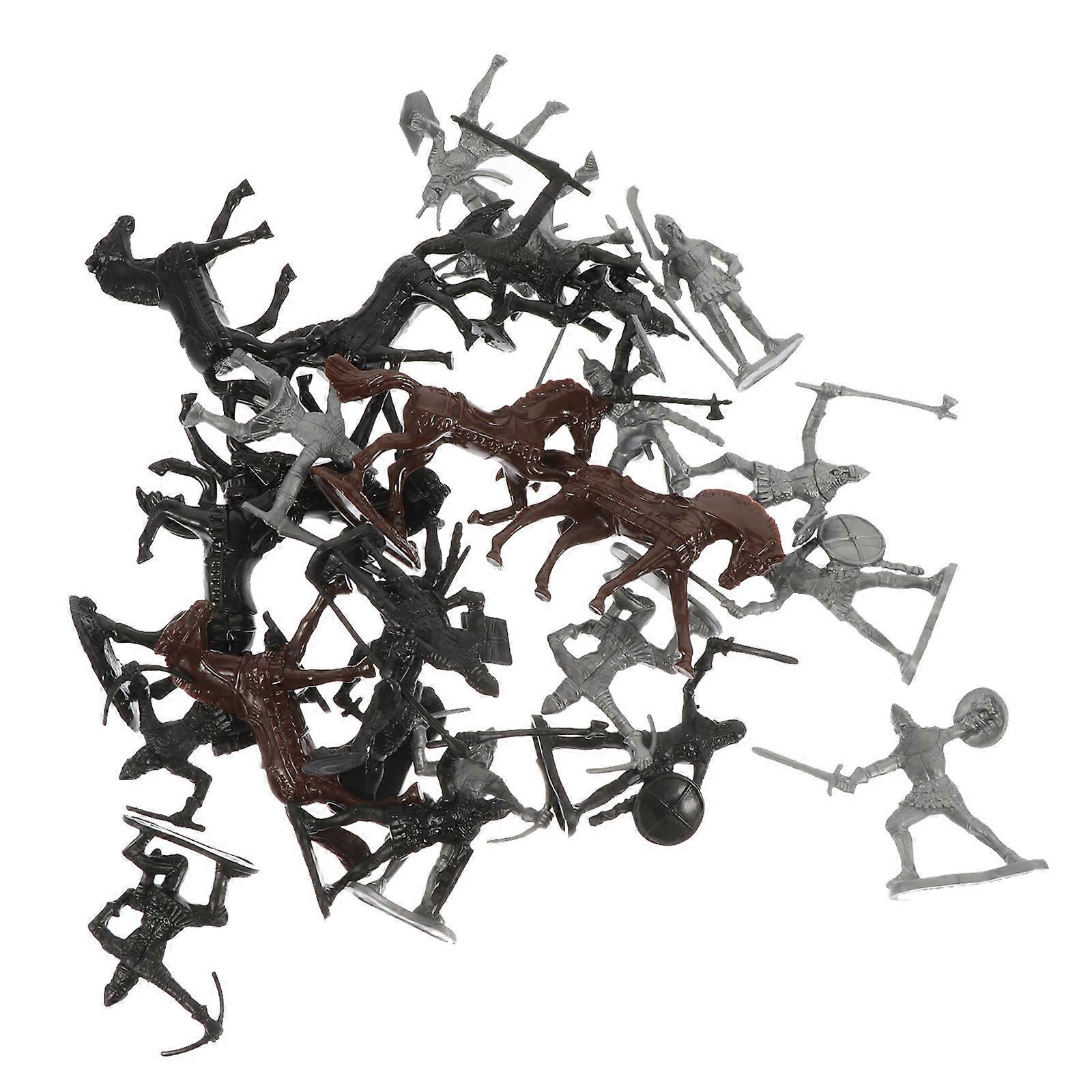 Plastic Soldier Model Soldiers Figures for Playing Use 2Sets PVC Material