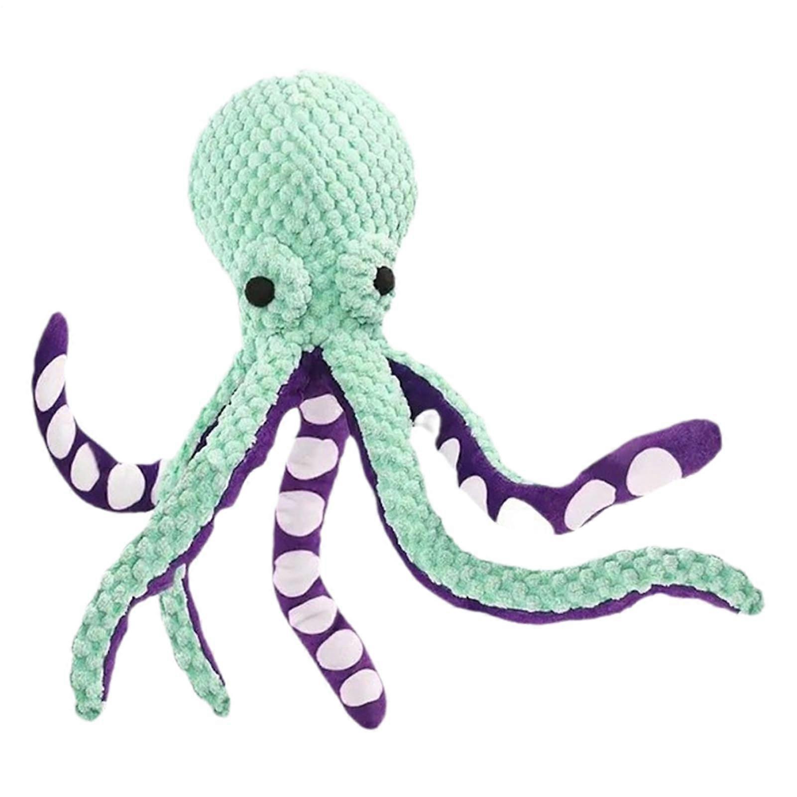 Dog Octopus Toy Teething Interactive Dog Toy For Aggressive Chewers Soft Plush Green Medium Size