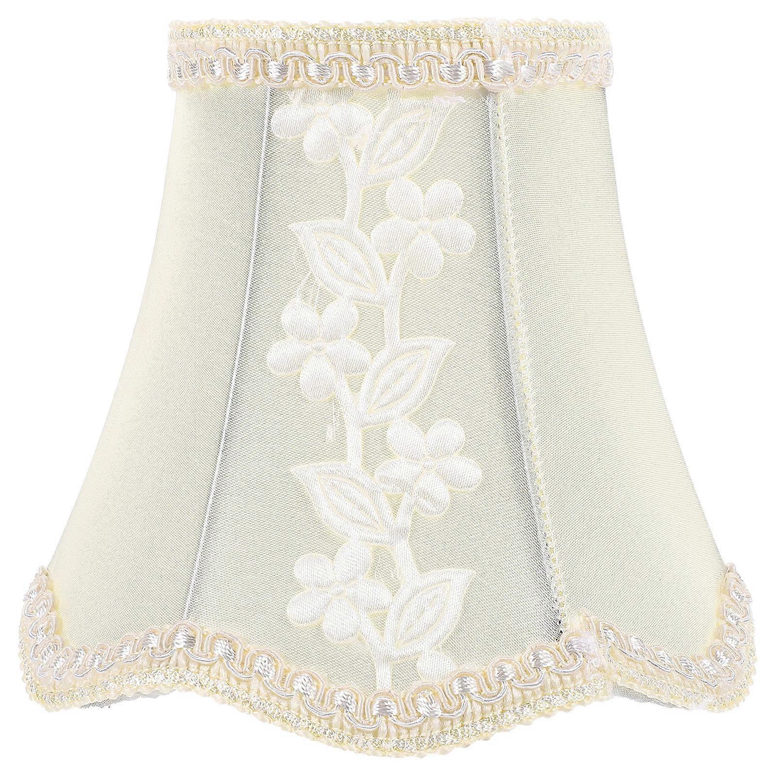 Lampshade 2 Pcs Wave Bottom Cloth Ceiling Light Accessory For Home Users Decorative Lighting 5.1X5.1X4.72in Simple Design