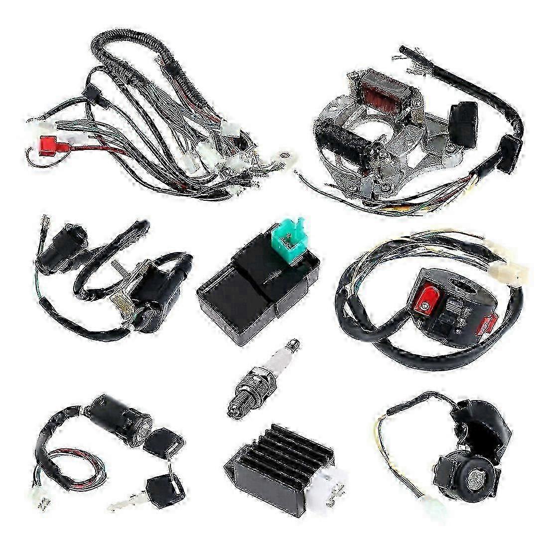 Complete ATV Stator Wiring Harness - CDI Ignition Coil Set for 50cc-125cc Bikes 2025
