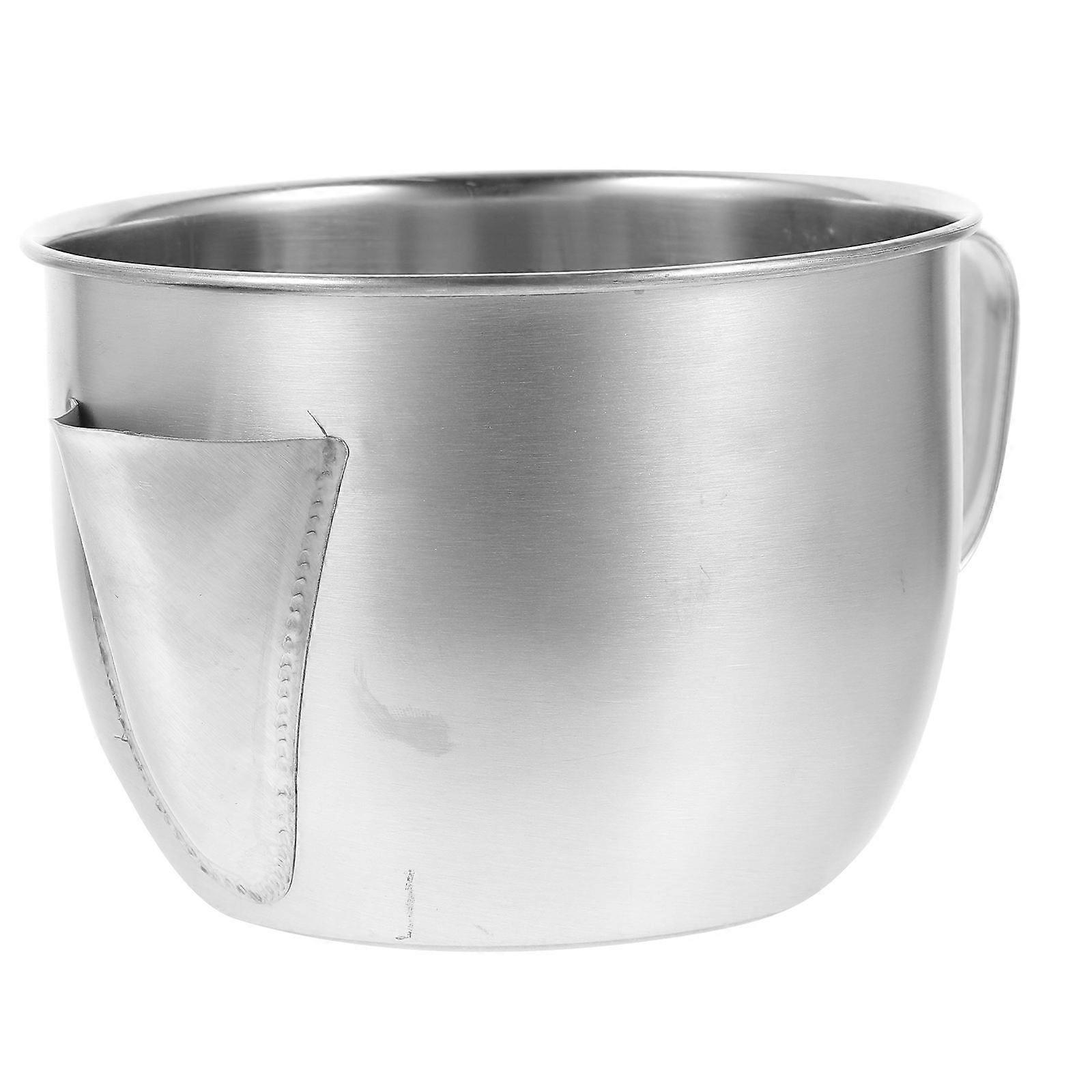 Silver Grease Strainer Cooking Oil Filter Pot for Home 2Pcs Use