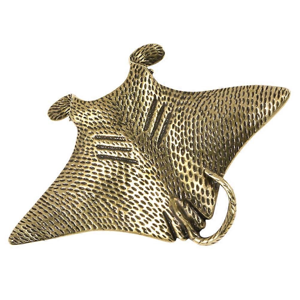 Brass Fish Statue Decoration For Indoor Desktop With Retro Design Golden Color 3Pcs