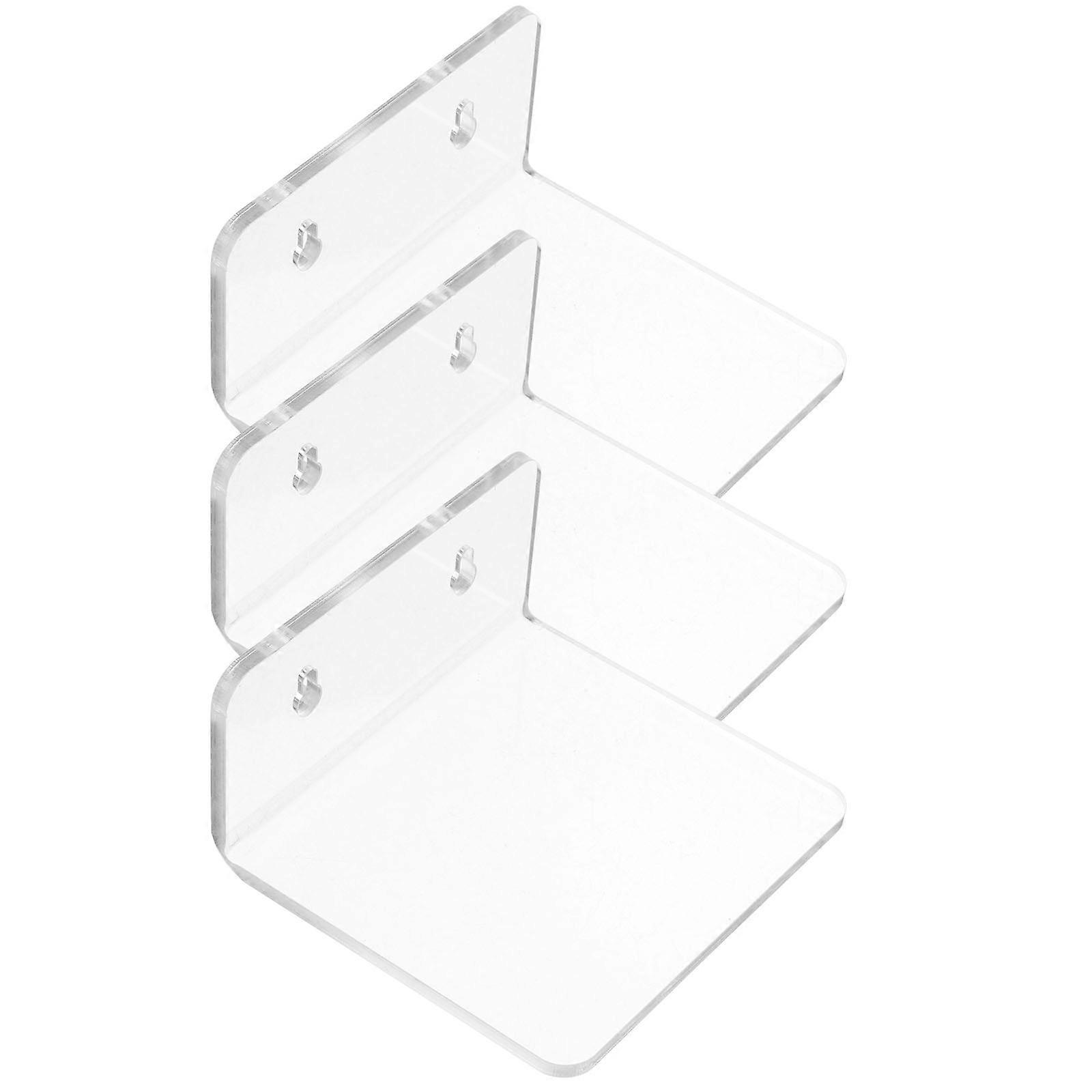 Plant Shelf Wall Bonsai Rack for Indoor Display 5Sets Transparent Acrylic