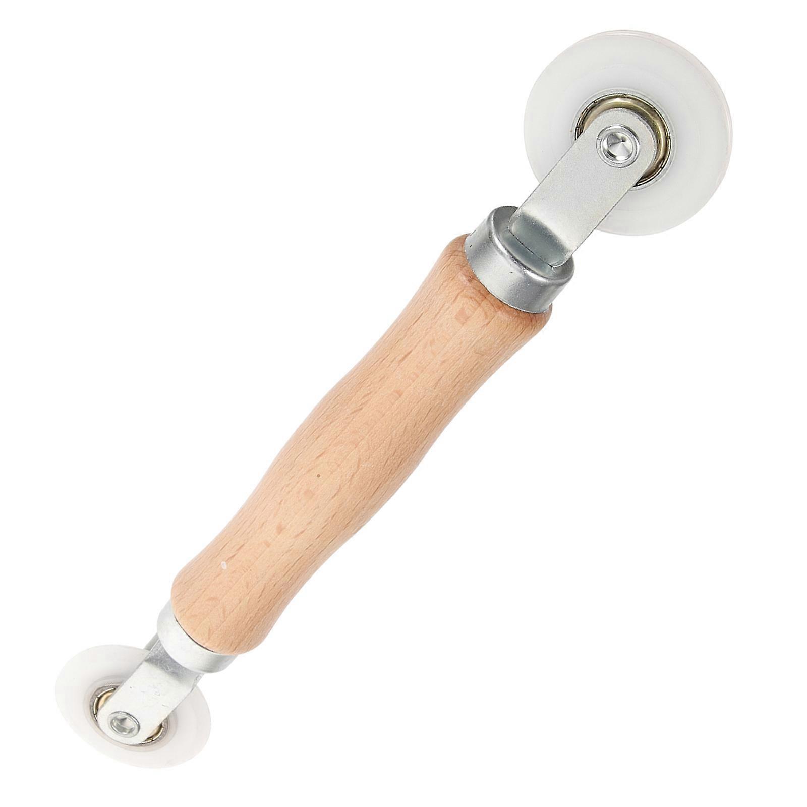 3Pcs Screen Repair Roller Tool With Wooden Handle For Window Maintenance And Spline Replacement Suitable For Engineering Tasks