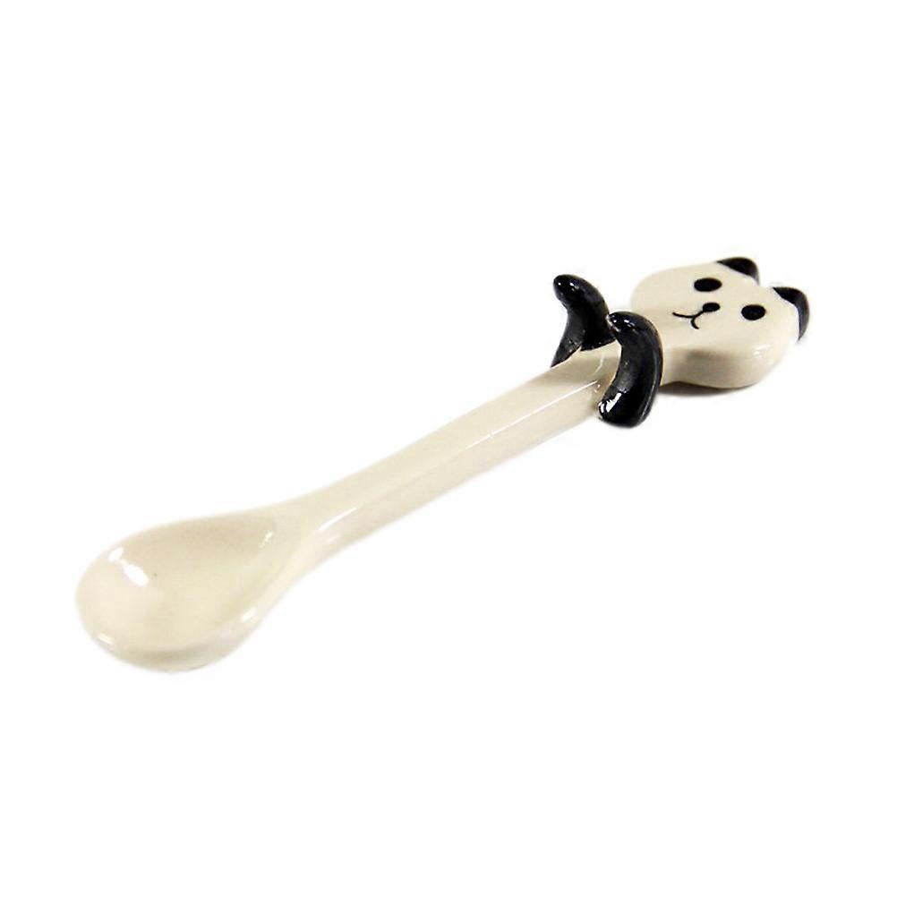Dessert Spoon Ceramic Cartoon Animal for Kitchen Use 2Pcs Coffee Spoons