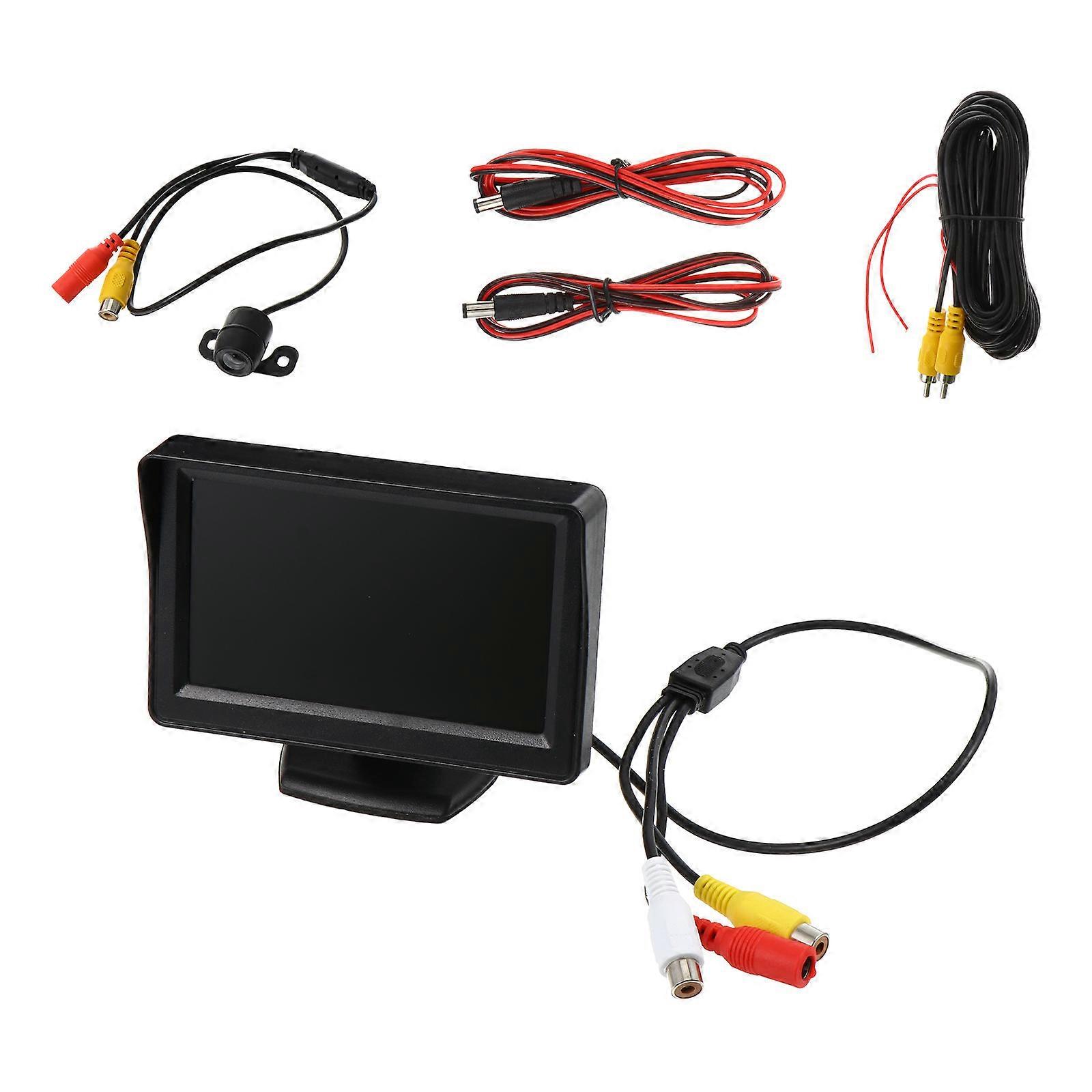 Car Camera and Monitor for Rear View Reversing System 2Sets Black