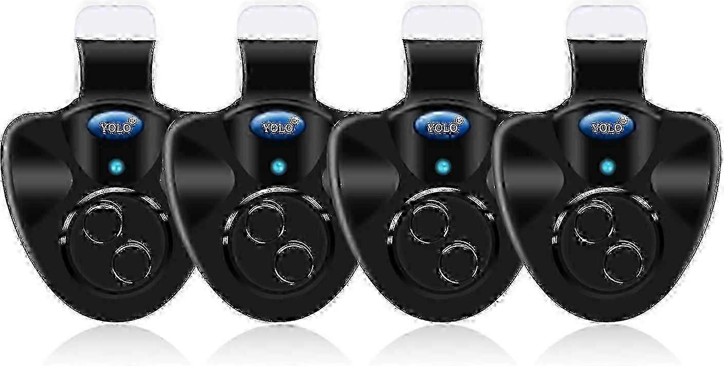 4 قطع LED لدغة الصيد إنذار مع مقطع تنبيه صوتي على ملحقات قضيب الصيد