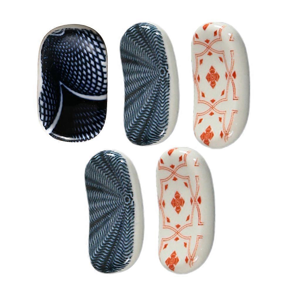 Assorted Color Ceramic Chopsticks Pillow for Table Use 10Pcs