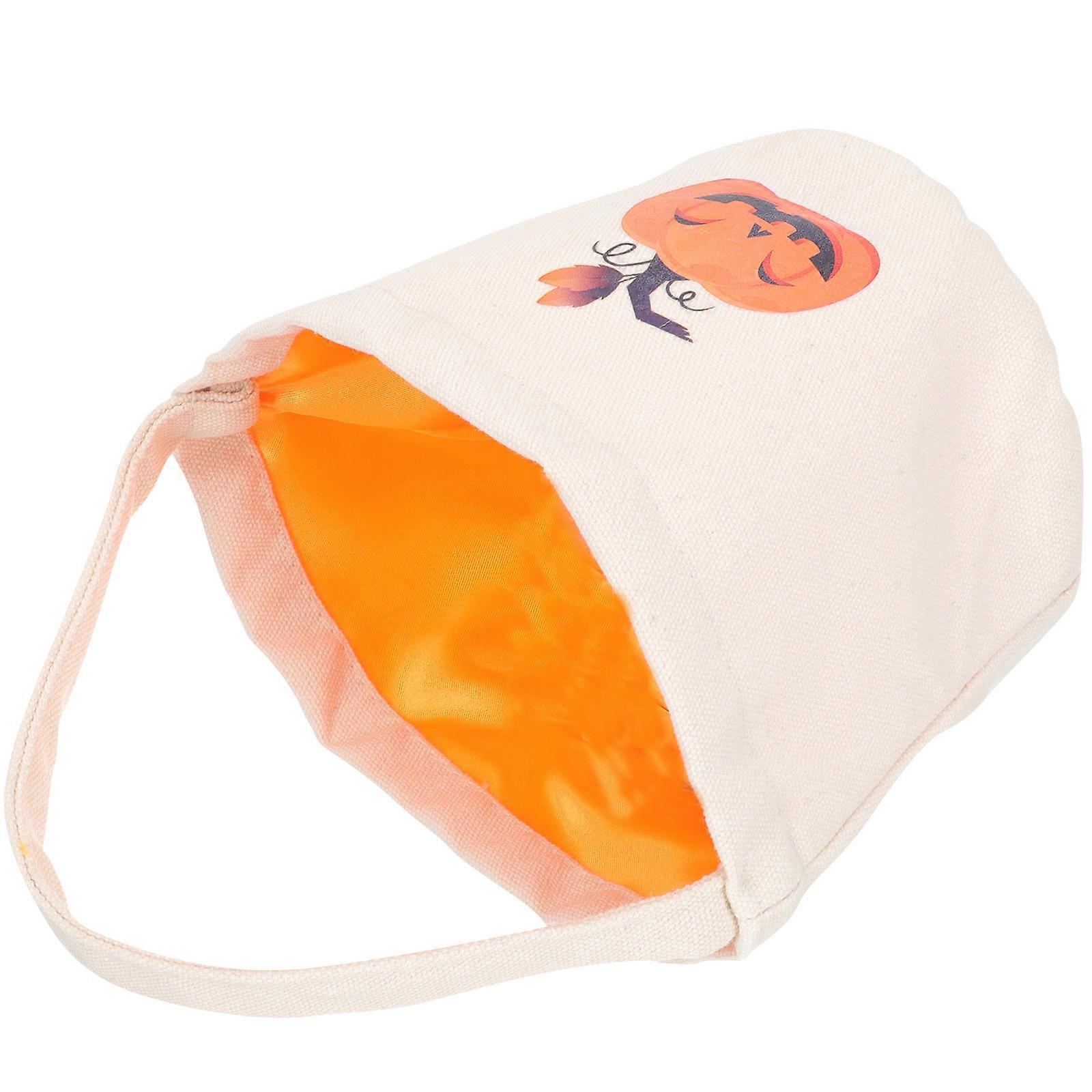 Halloween Candy Basket Cloth Handheld for Storage 2Pcs Handle