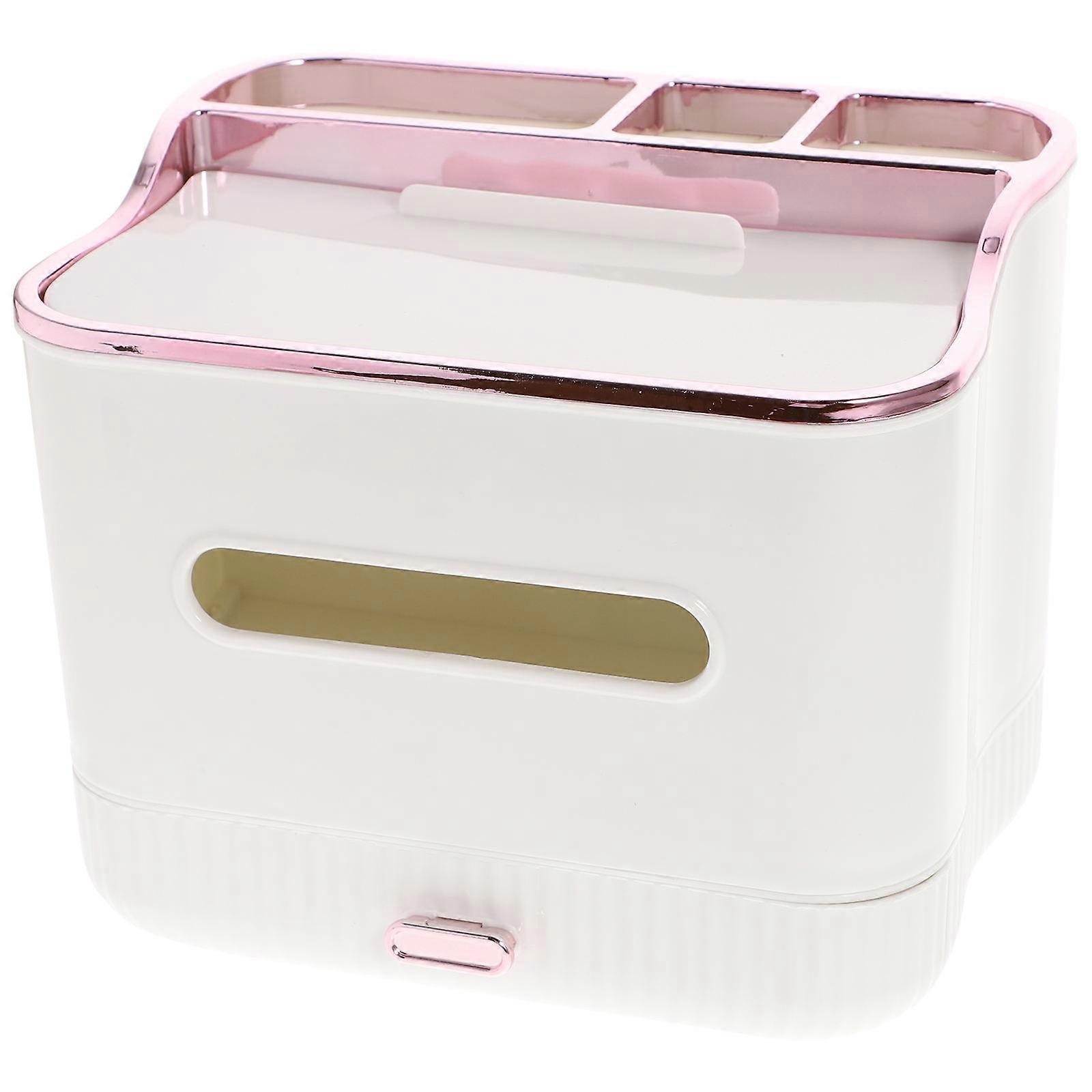 Tissue Box Vanity Countertop Organizer for Home Use 3Pcs Multi-Use Storage