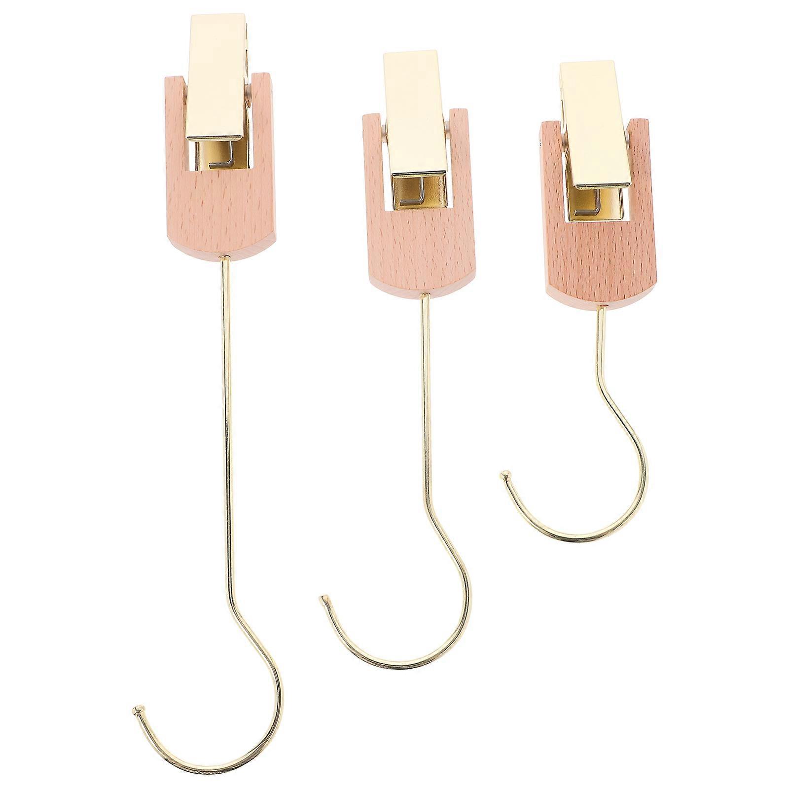15 Pcs Clothes Pins Hook Clips For Organizing Scarves Hats And Towels In Household And Retail Stores Rectangular Shape Dust Protection