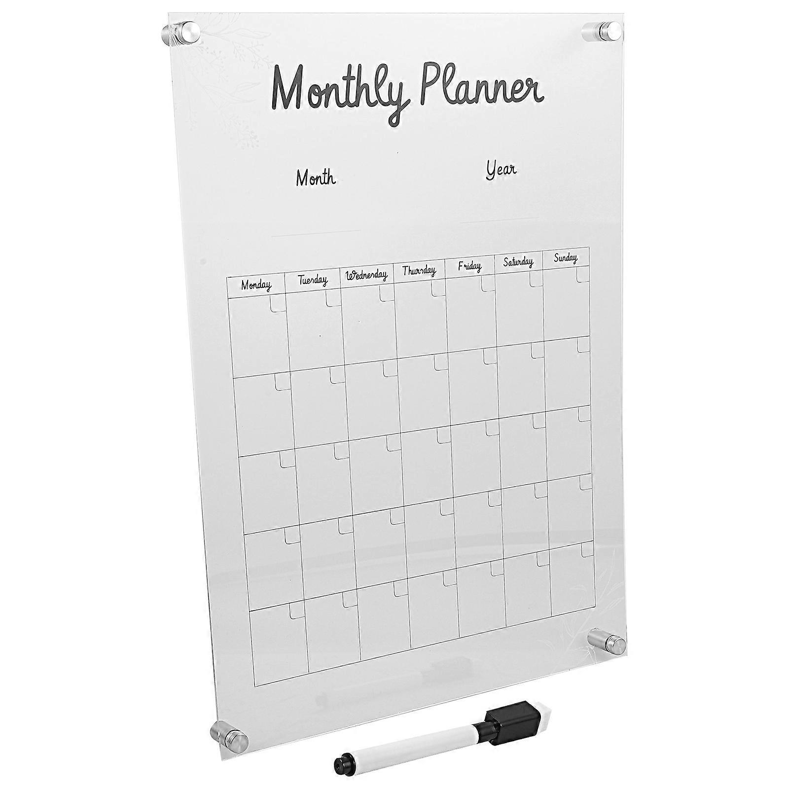 Acrylic Message Board for Weekly Plan and Office Use 3Sets Transparent