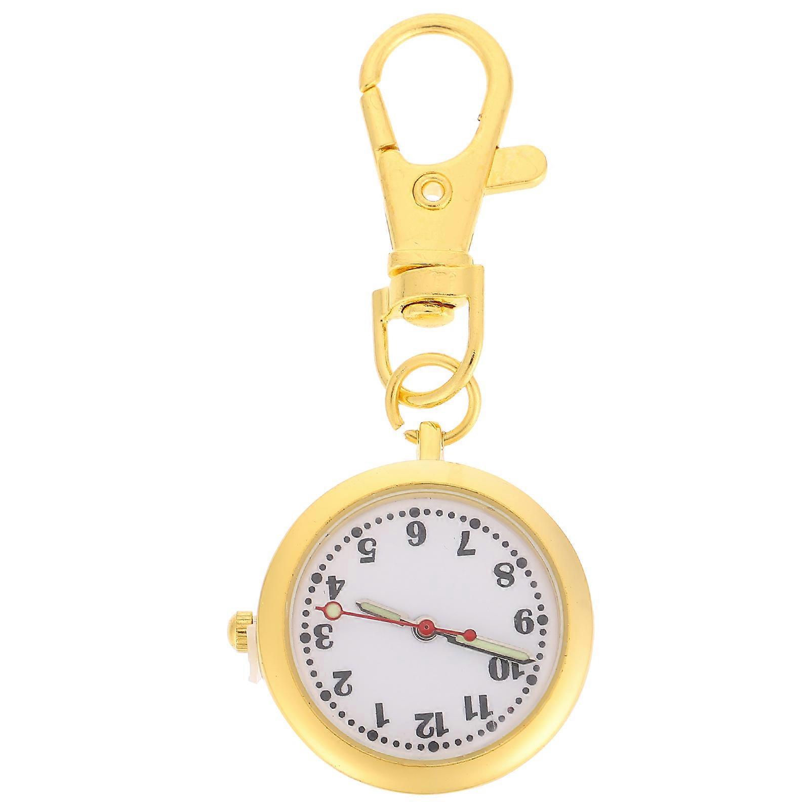 Practical Nurse Watch Alloy Pocket Watch with Keychain 3Pcs
