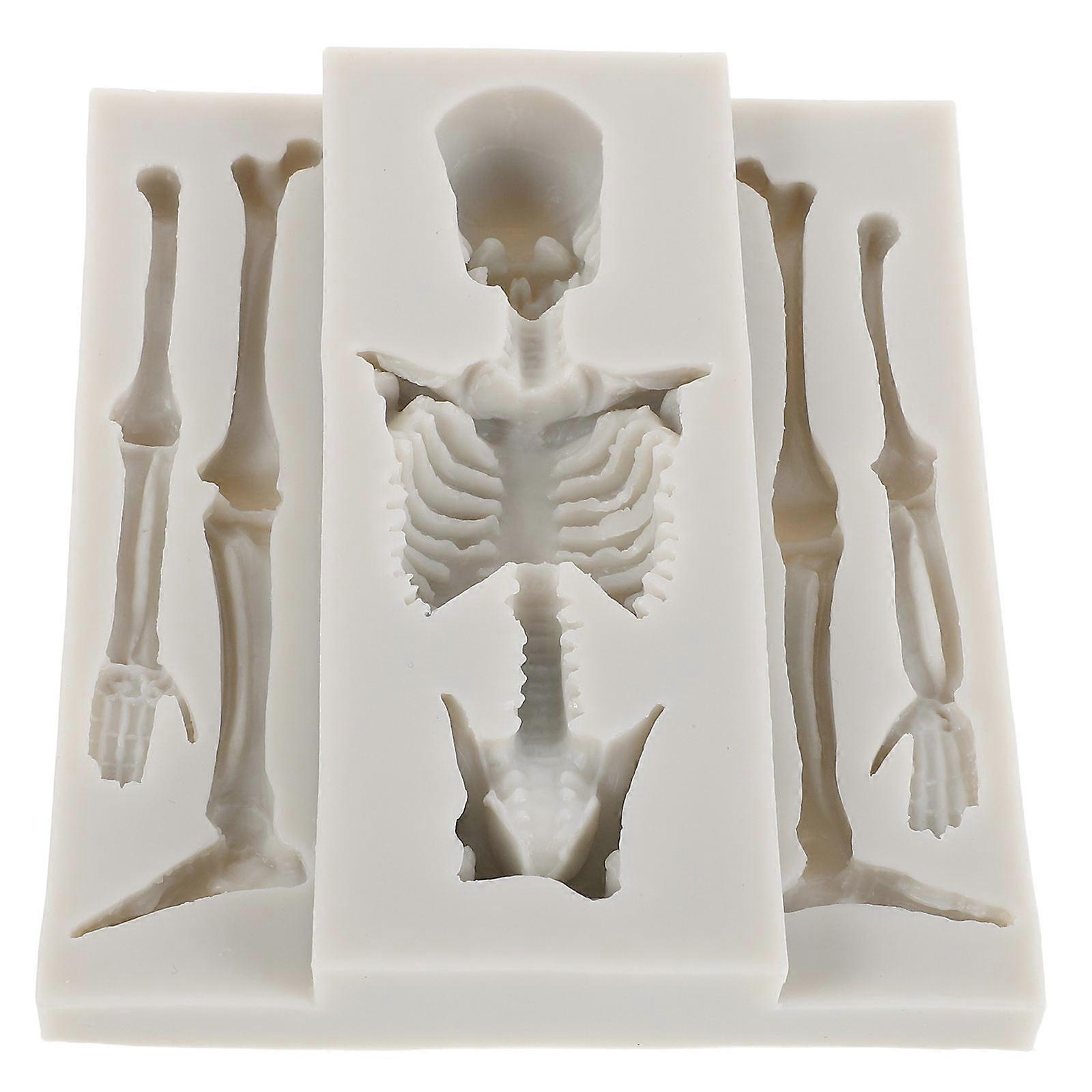 Skull Ice Cube Tray Silicone Baking Mold for 10Pcs Halloween