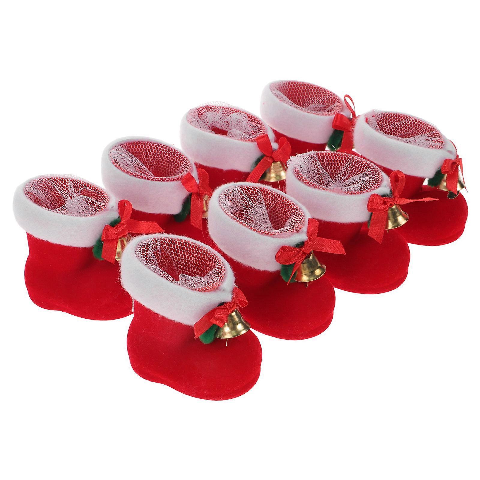 Christmas Candy Boot Gift Storage 40Pcs Reusable Red Boots for Holiday