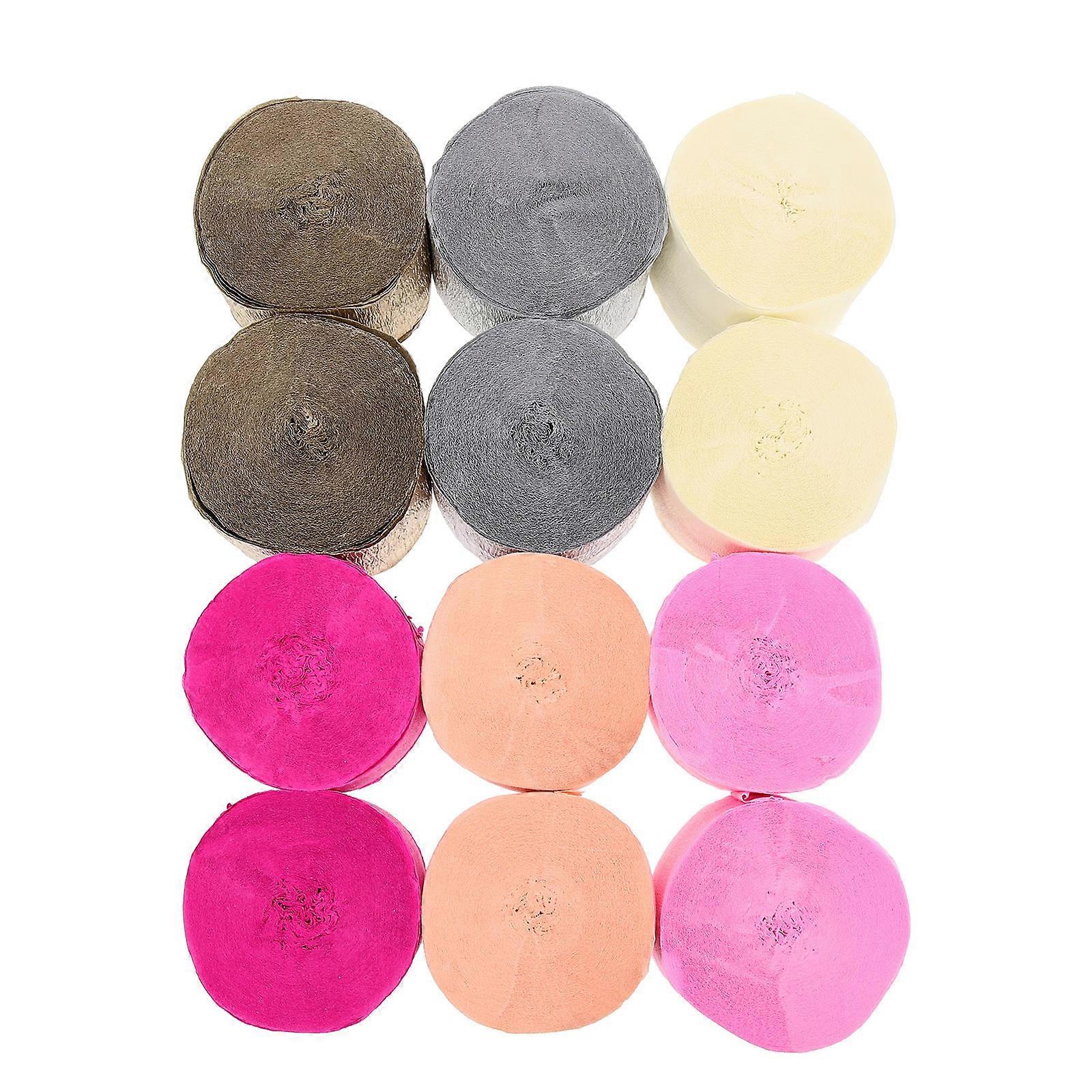 Decorative Paper Roll Wedding Streamers for Decor 12 Rolls Party Use