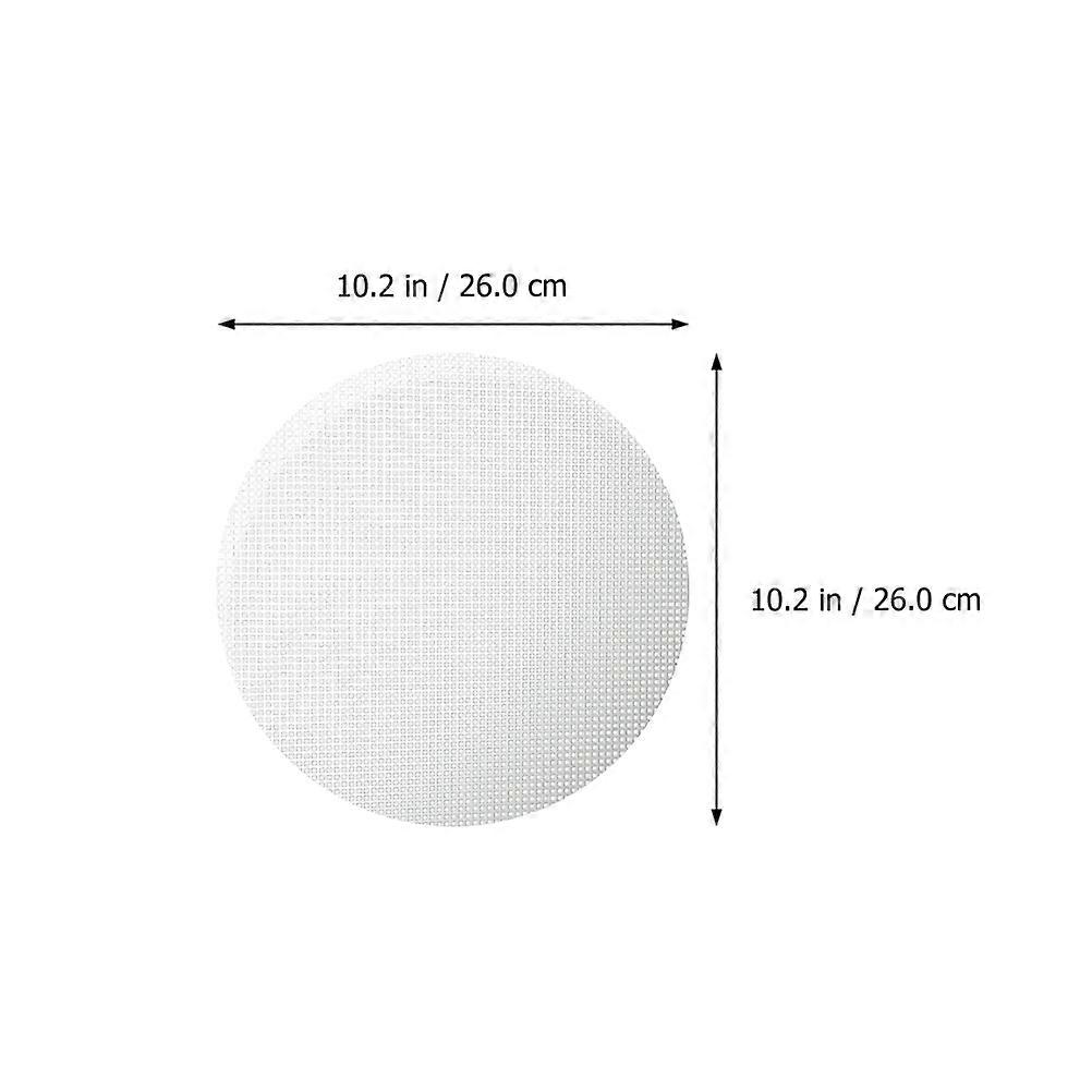 Silicone Steamer Mat 10Pcs Round Kitchen Cooking Supply Non-Stick White Easy To Clean