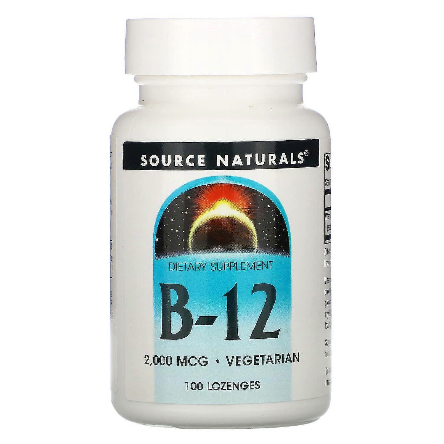 Source Naturals, B-12, 2,000 mcg, 100 Lozenges
