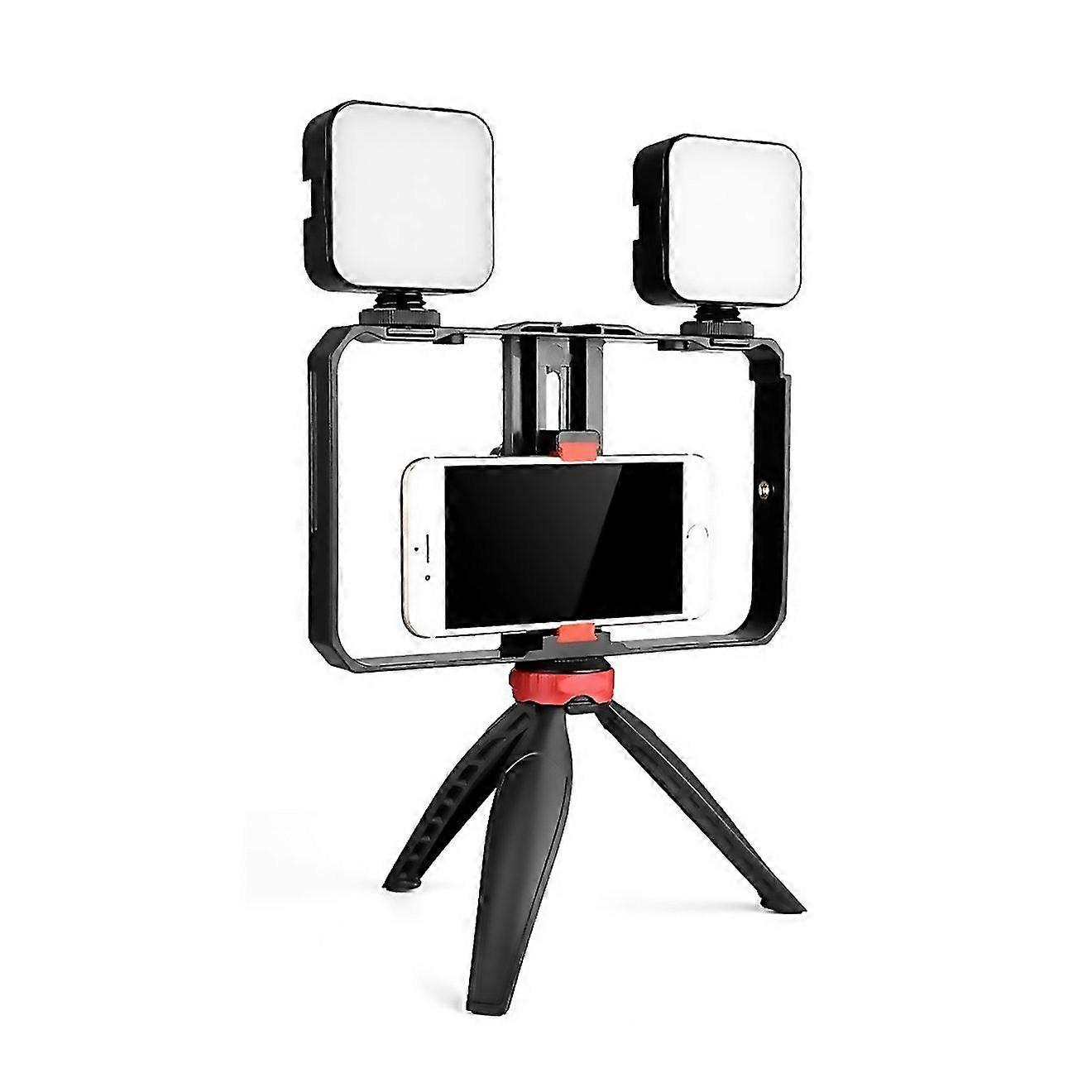 For Yelangu Pc203 Ylg1801c Vlogging Live Broadcast Led Selfie Light Smartphone Video Rig Handle Stab