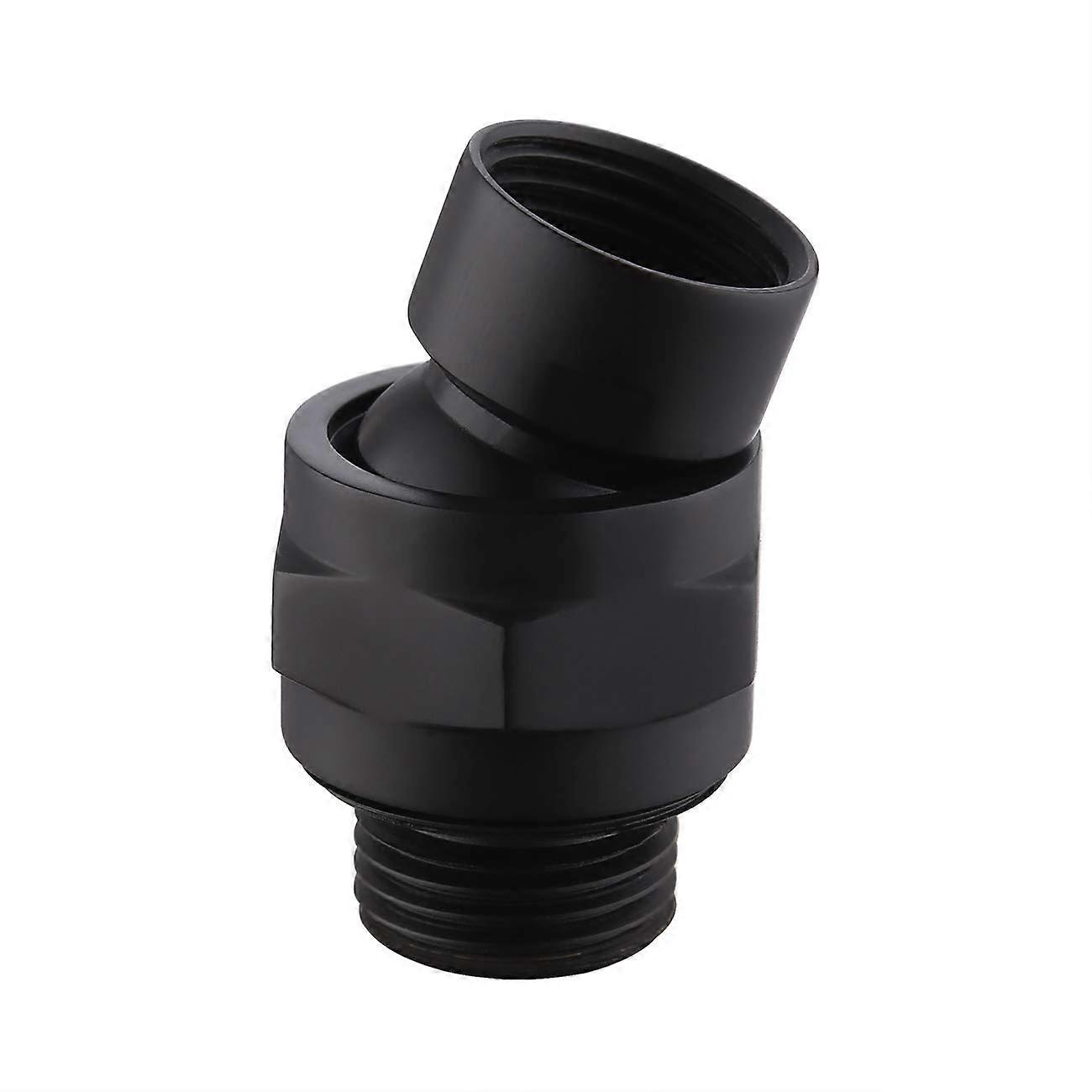 Shower Head Brass Adjustable Swivel Ball Joint Adapter, Matte Black PSB101BK Shower Arm Extension Universal Connector