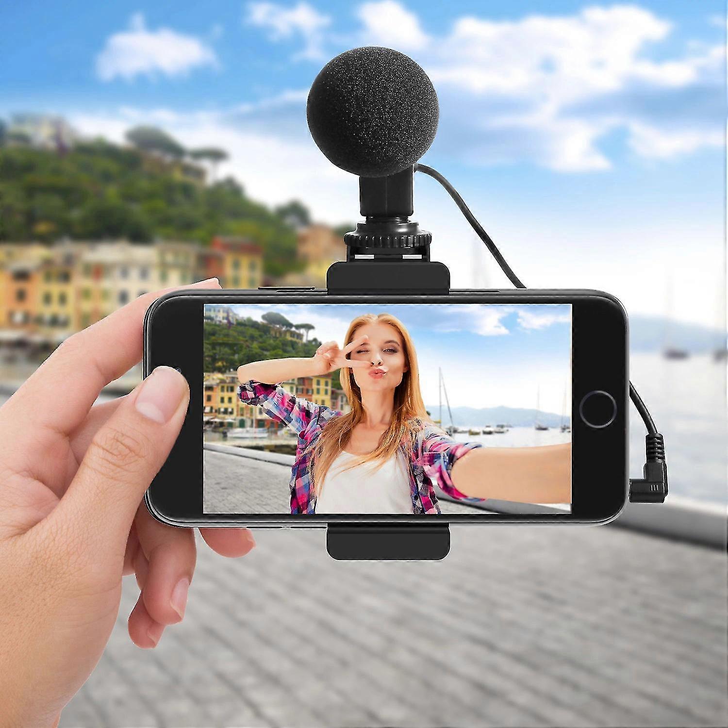 Microphone Kit Cold Shoe Smartphone Mount with Two 1/4 Tripod Threads 26s