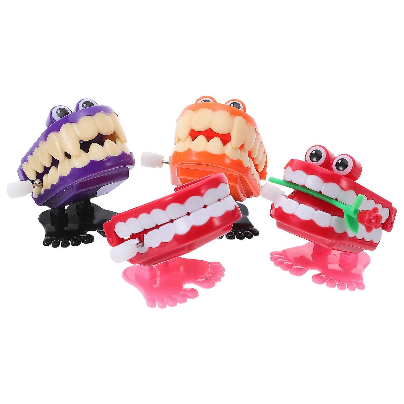 Chatter Teeth Toy 4Pcs Fun Gift For Kids With Assorted Color And Unique Frog Shape Ideal For Party Favor