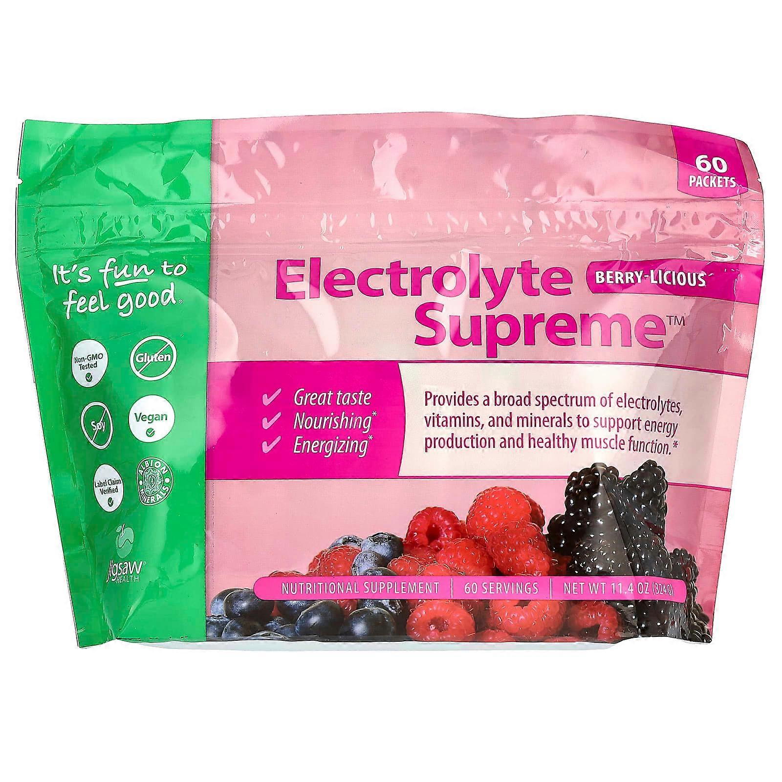Electrolyte SupremeÃ¢ÂÂÃÂÃÂ¢, Berry-Licious, 60 Packets, 11.4 oz (324 g)