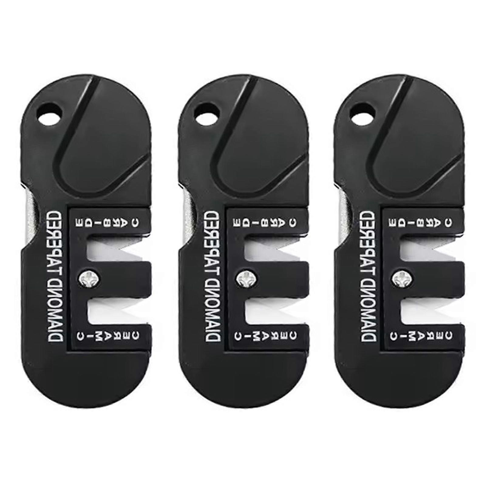 1-3pcs 4-in-1 Portable Knives Sharpener Compact, Multi-Stage Tool for Outdoor Camping, Survival, and Kitchen Use, Restores Razor Sharpness