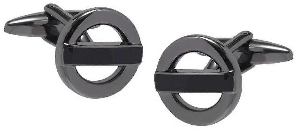 David Van Hagen The Roundel Cufflinks - Black