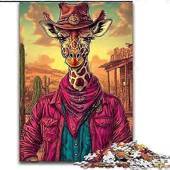 Giraffe Art Jigsaw Puzzles for Adults Pieces, Suitable Up Improve Memory Gifts Ideas - PT 406