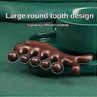 Sandalwood Massage Comb Head Meridian Scalp Comb Face Eye Shoulder Neck Scraping Treatment Hair Loss Anti-static Wide Tooth Comb 25-26s