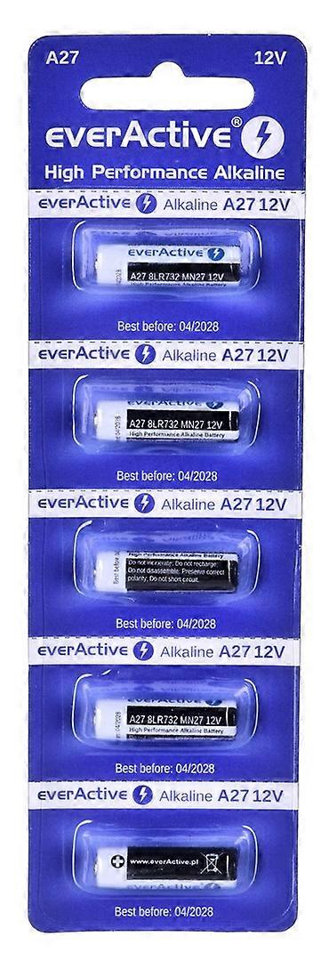 5 db Everactive alkáli elem 27a 12v - bliszteres csomagolásban.