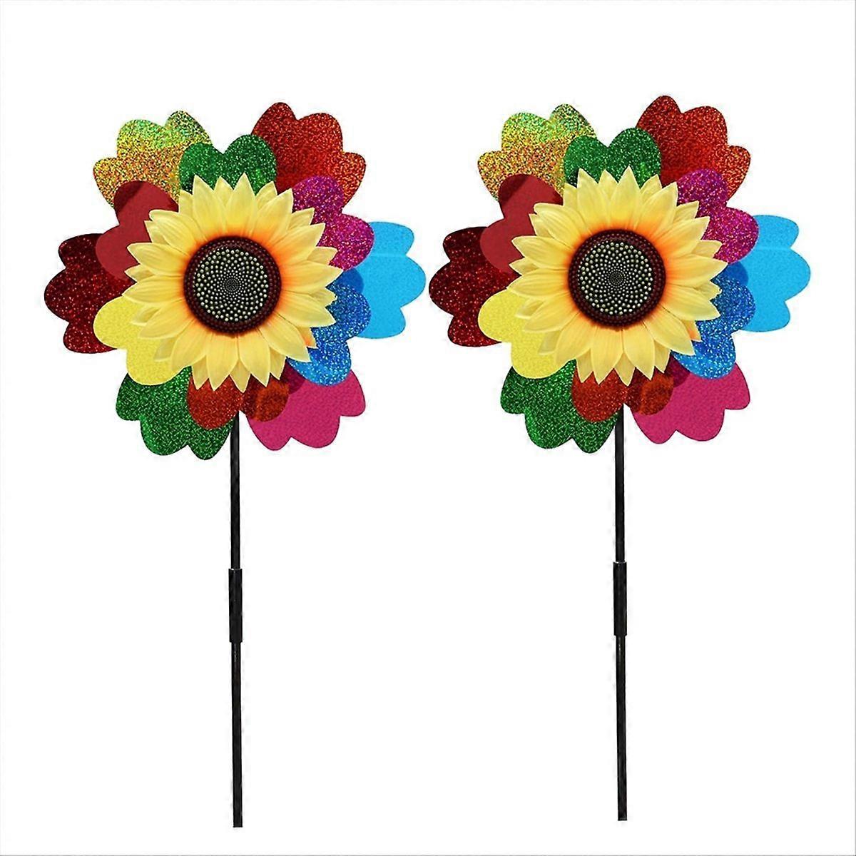 multicolor Ponheels Glittery,Wind Wheels Wind Spinner