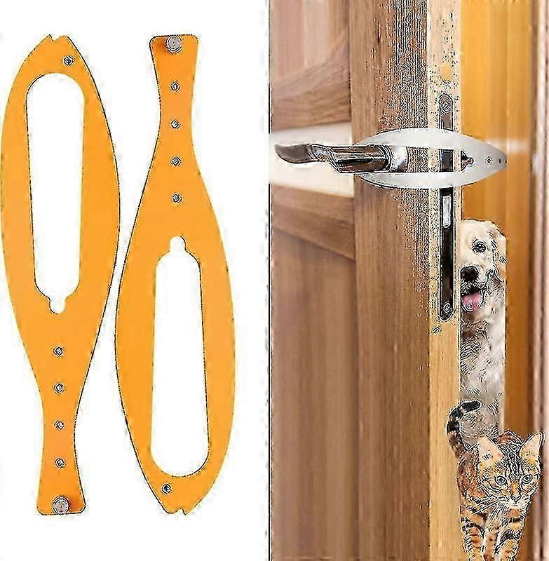 2pcs Cat Door Holder Latch, Flex Latch Cat Door Stopper With Adjustable Strap 2.5-6" Wide, Easy To Install -t