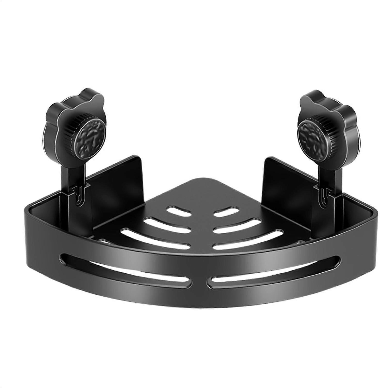Shower Corner Shelf Suction Cup WallMounted NoDrill Bathroom Storage Basket