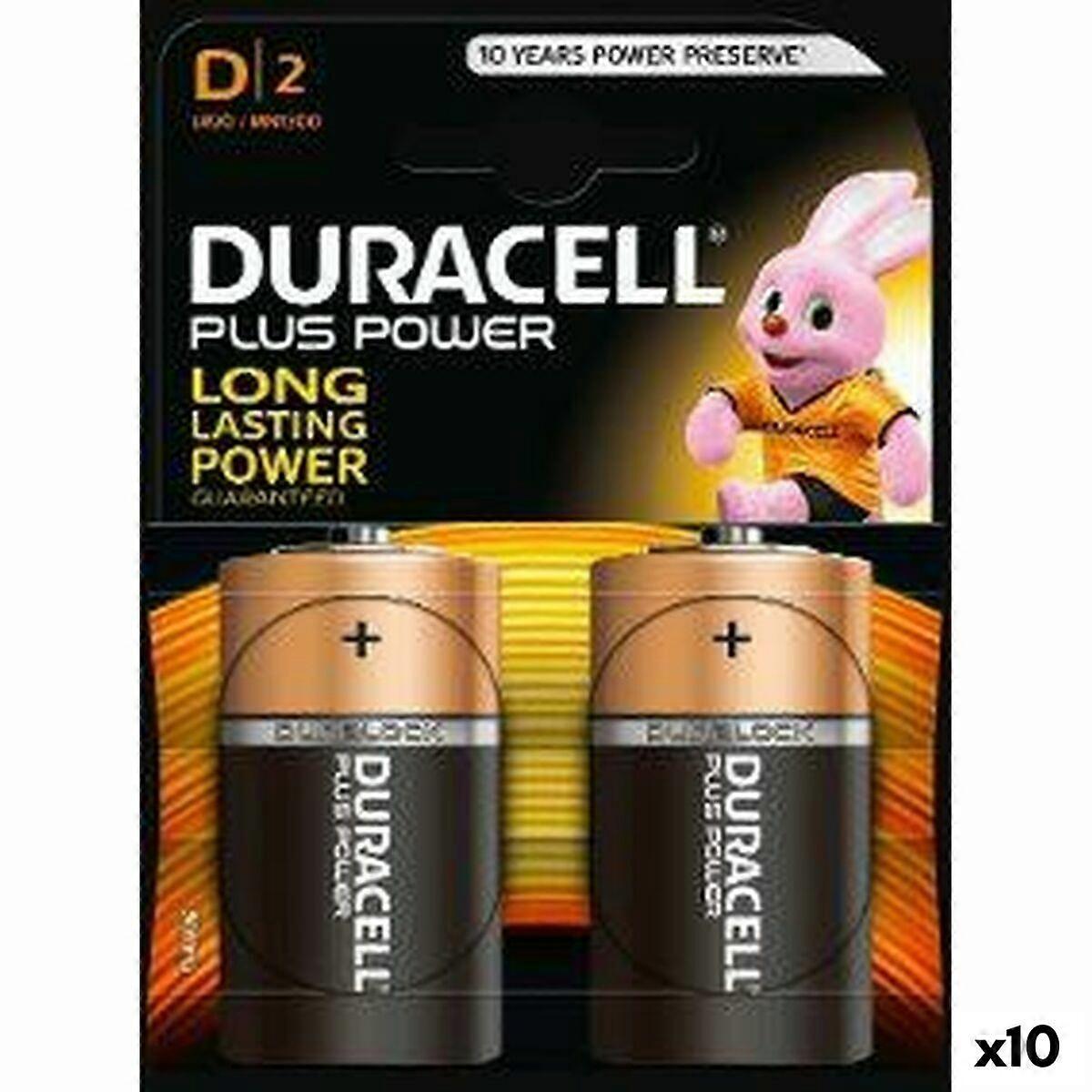 Piles alcalines DURACELL 1,5 V LR20 (10 unités)
