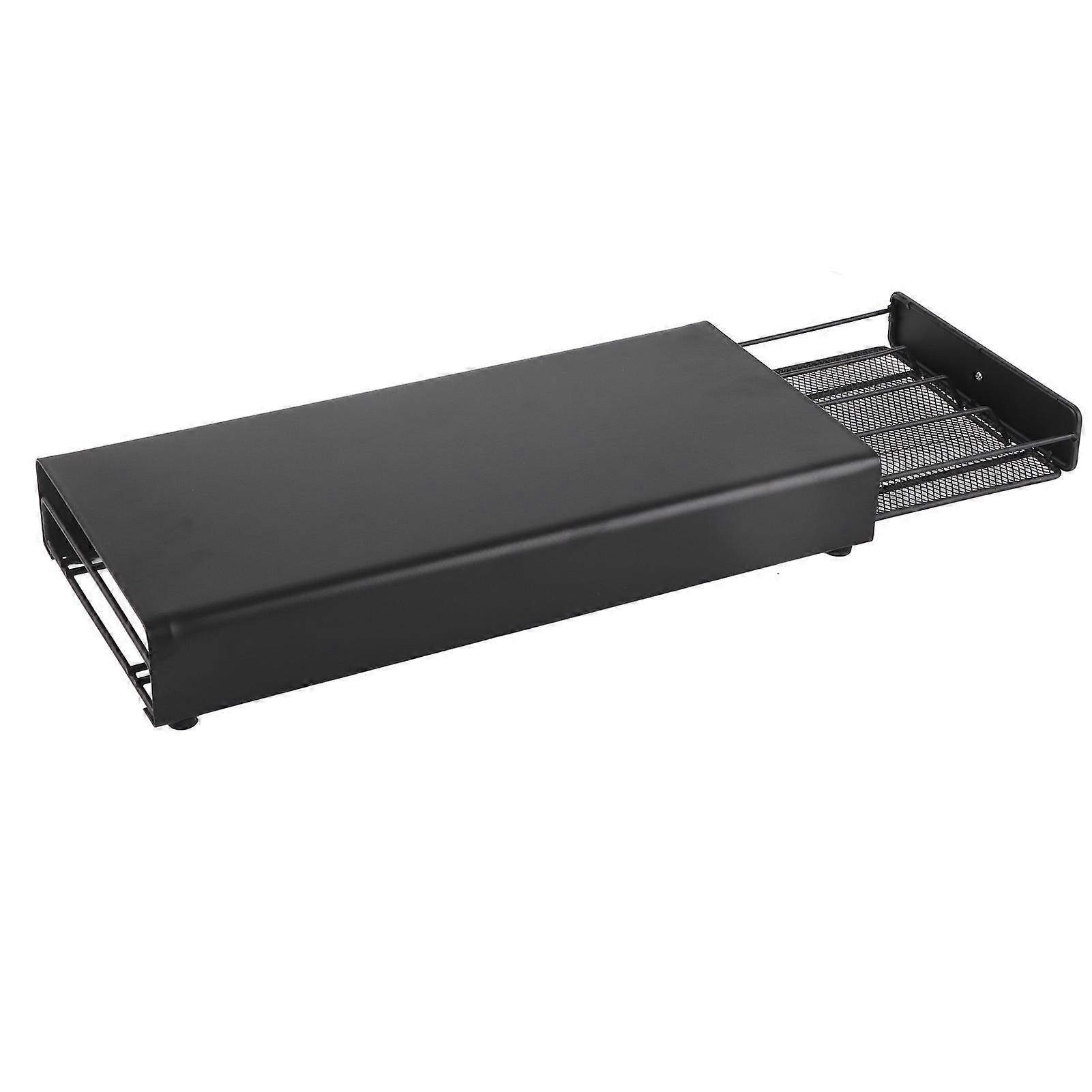 Coffee Pod Storage Drawer Compact Pod Capsule Holder Dustproof Coffee Capsule Drawer Space Saving Keep Pods Organized Black 37x18cm 