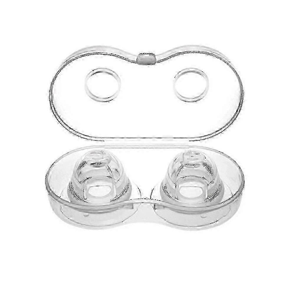 طقم نيبليت مكون من 2 كوب شفط غير مرئي للمصحح المسطح والمقلوب - مصنوع من السيليكون الغذائي - 100٪ سيليكون SZRH AW