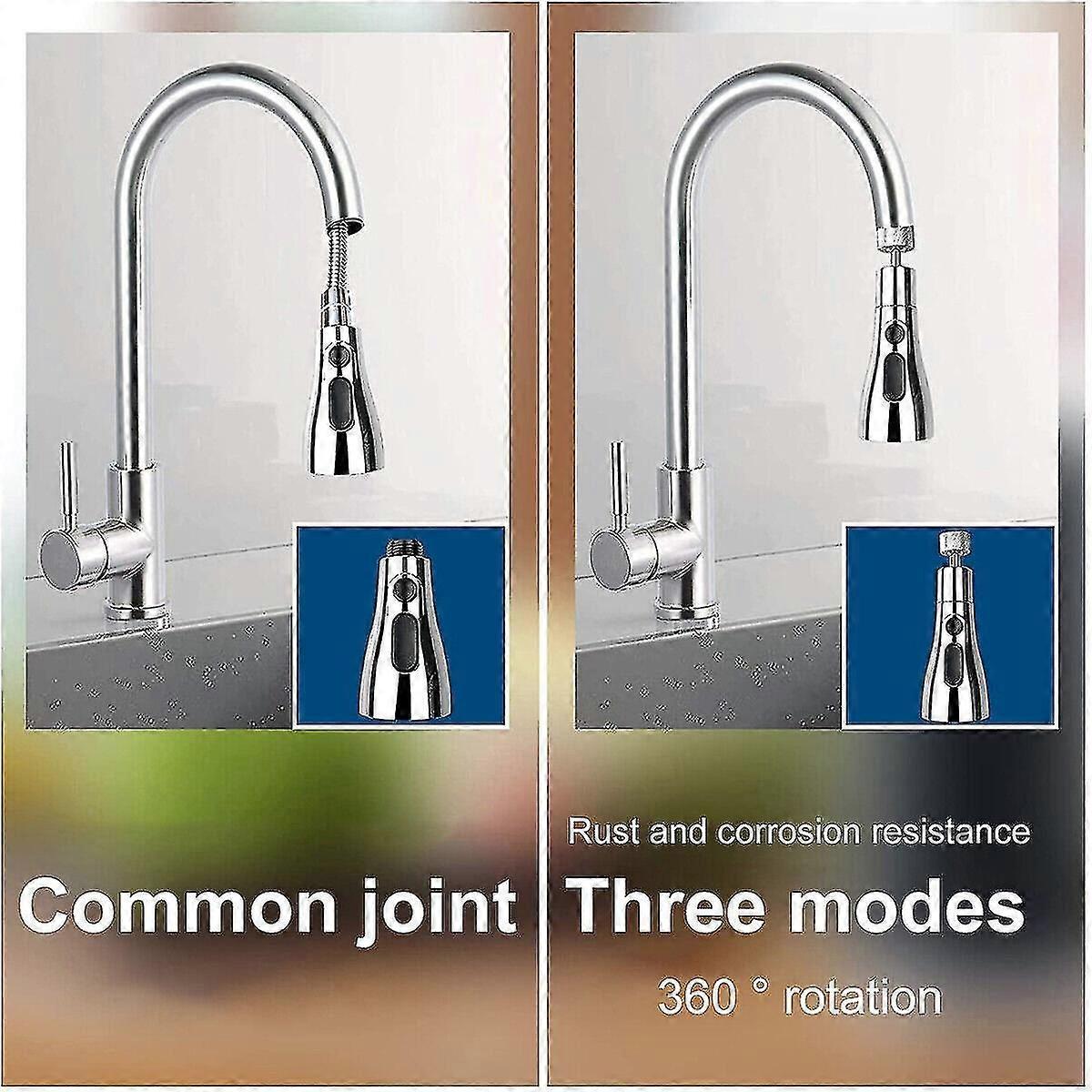 صنبور المياه الصنبور المطبخ بالوعة رذاذ رئيس 360 دوار استبدال فوهة موسع