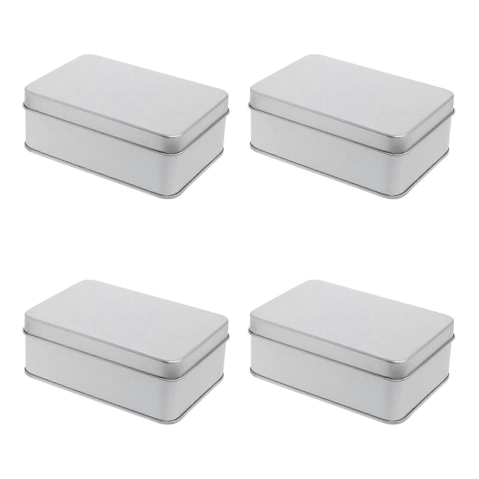 Elegant Tin Containers for Lip Balm, Crafts, Storage, Earings, Rubber Bands Elegant Tin Simple Storage Box Multicolor