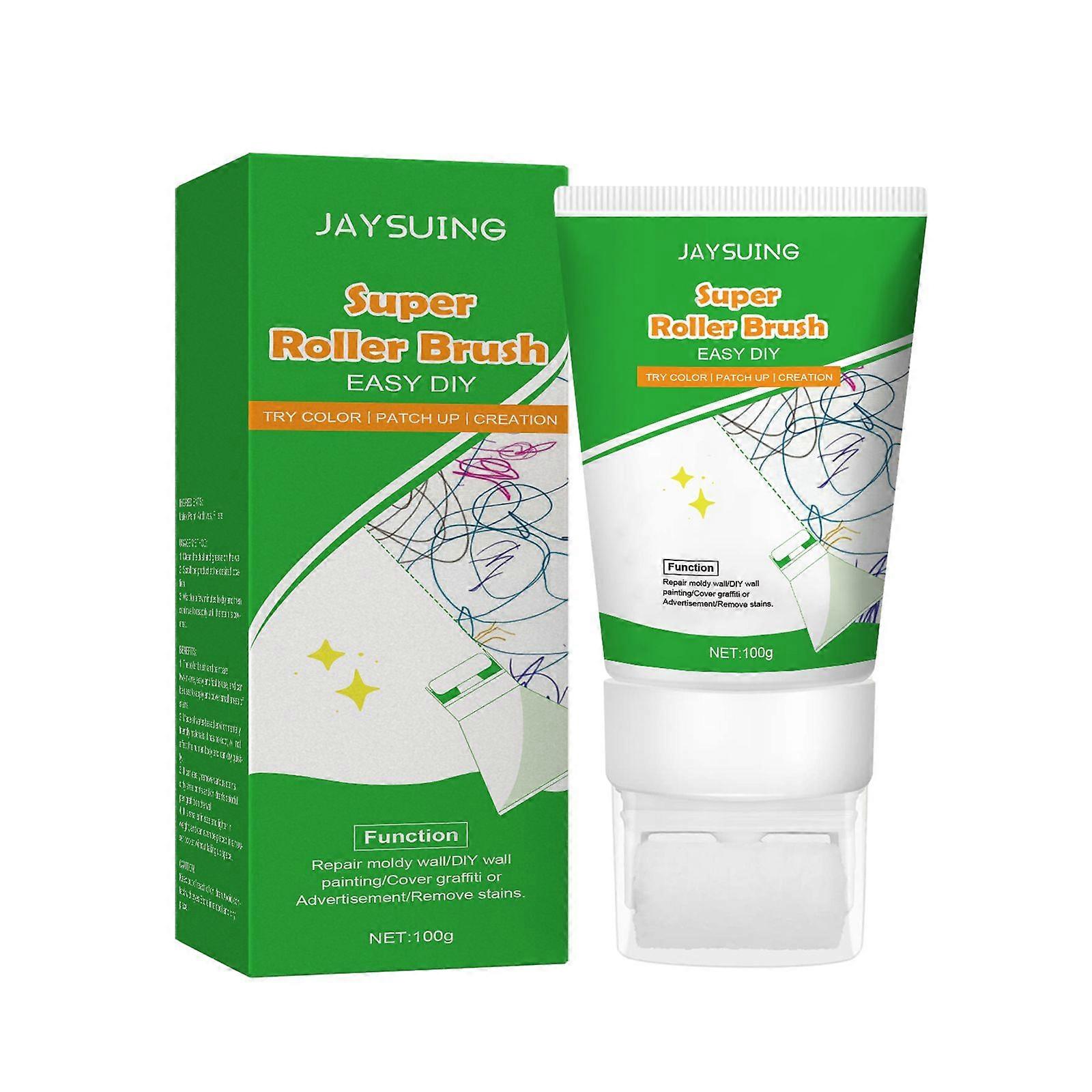 Jaysuing Wall Repair Paint White - Wall Touch-Up Roller,