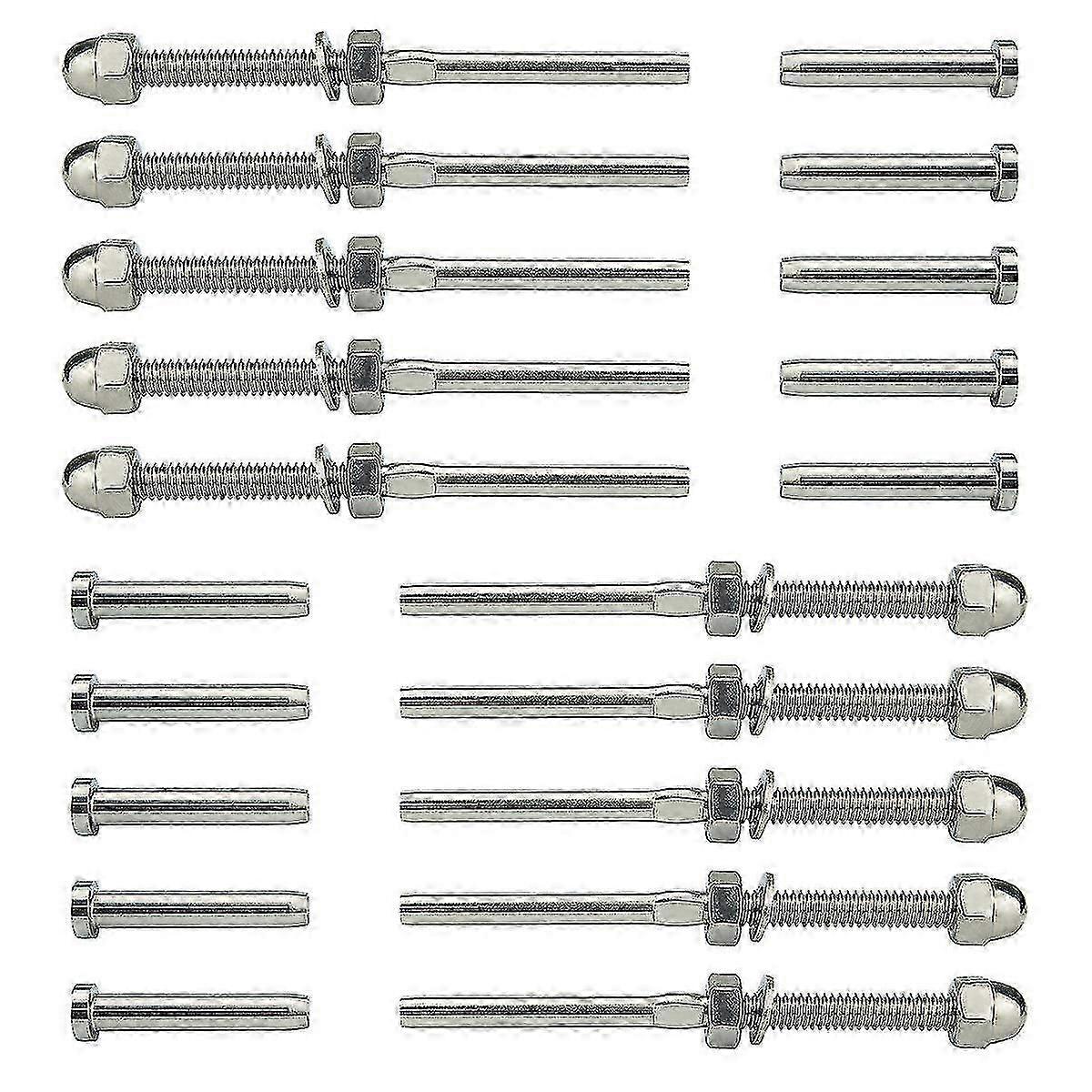 Stainless Steel Cable Railing End Fitting Kit with Pedal Ball 0.32cm