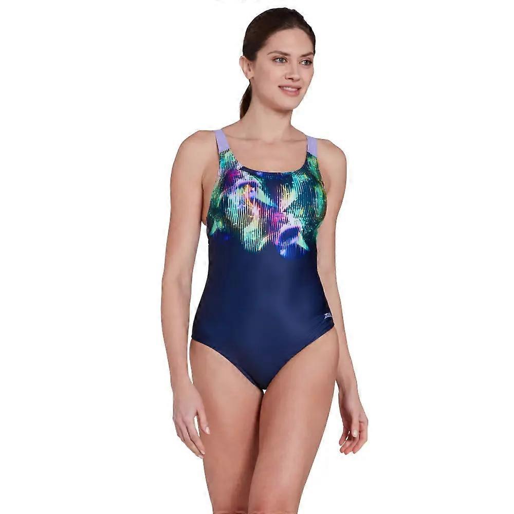 Zoggs Eclipse Speedback 泳衣 - 海军蓝/多色